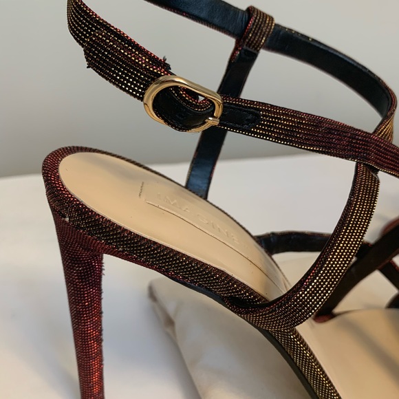 Vince Camuto shimmery red and gold shoes size 9.5 - Picture 5 of 10